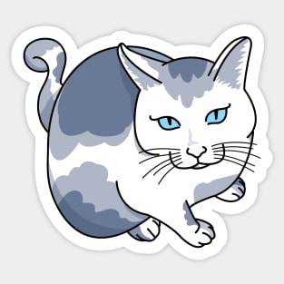 Chubby cat is watching you Sticker